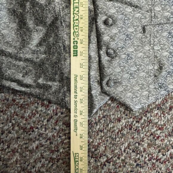 Carrot & Gibbs Men's Silver Gray 100% Silk Paisley Hand-Crafted Suit Vest Sz 42 - Picture 13 of 14